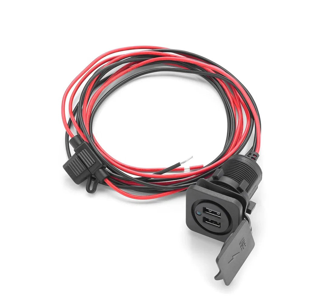 CMC-USBCHG/2X-PNL – CLARION USB Outlet, Dual USB Charging Port For Panel-Mounting, With 12 Volt Leads For Charging US...